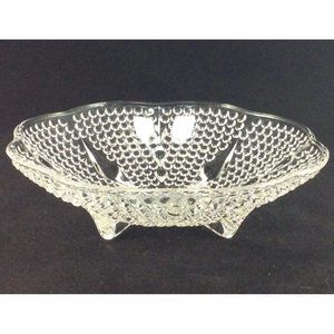 Vintage Fenton clear hobnail candy dish/brides dish - Antique Clear Hobnail Bubb